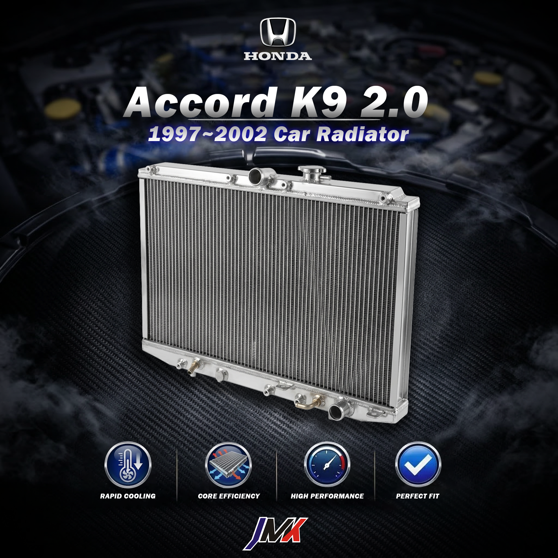 HONDA Accord K9 1997-2002 水箱 【JMK原廠正貨】HONDA Accord K9 1997~2002 汽車水箱 台灣現貨:圖片 1
