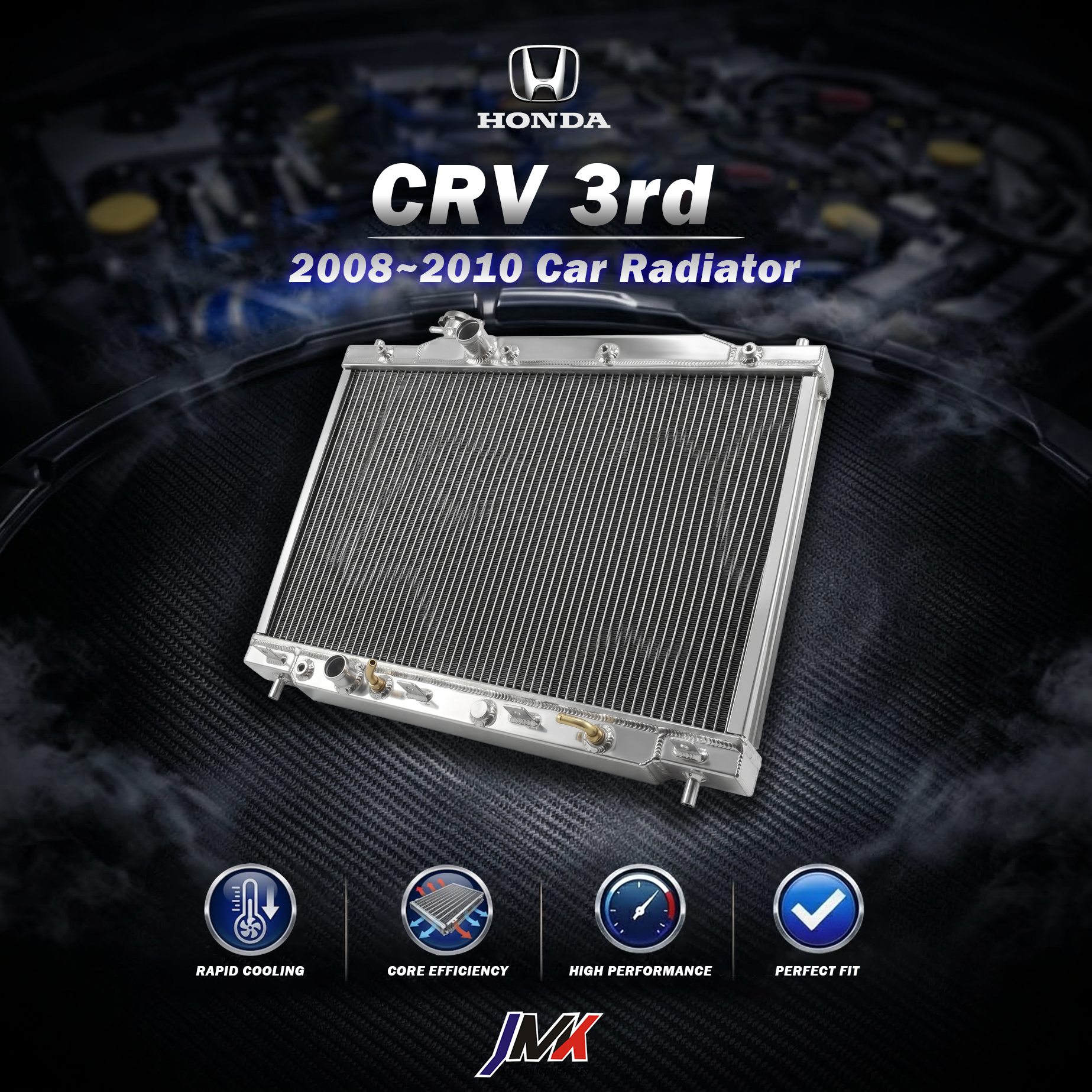 HONDA CRV 3代 2008-2010 水箱 【JMK原廠正貨】HONDA CRV 3代 2008~2010 汽車水箱 台灣現貨:圖片 1