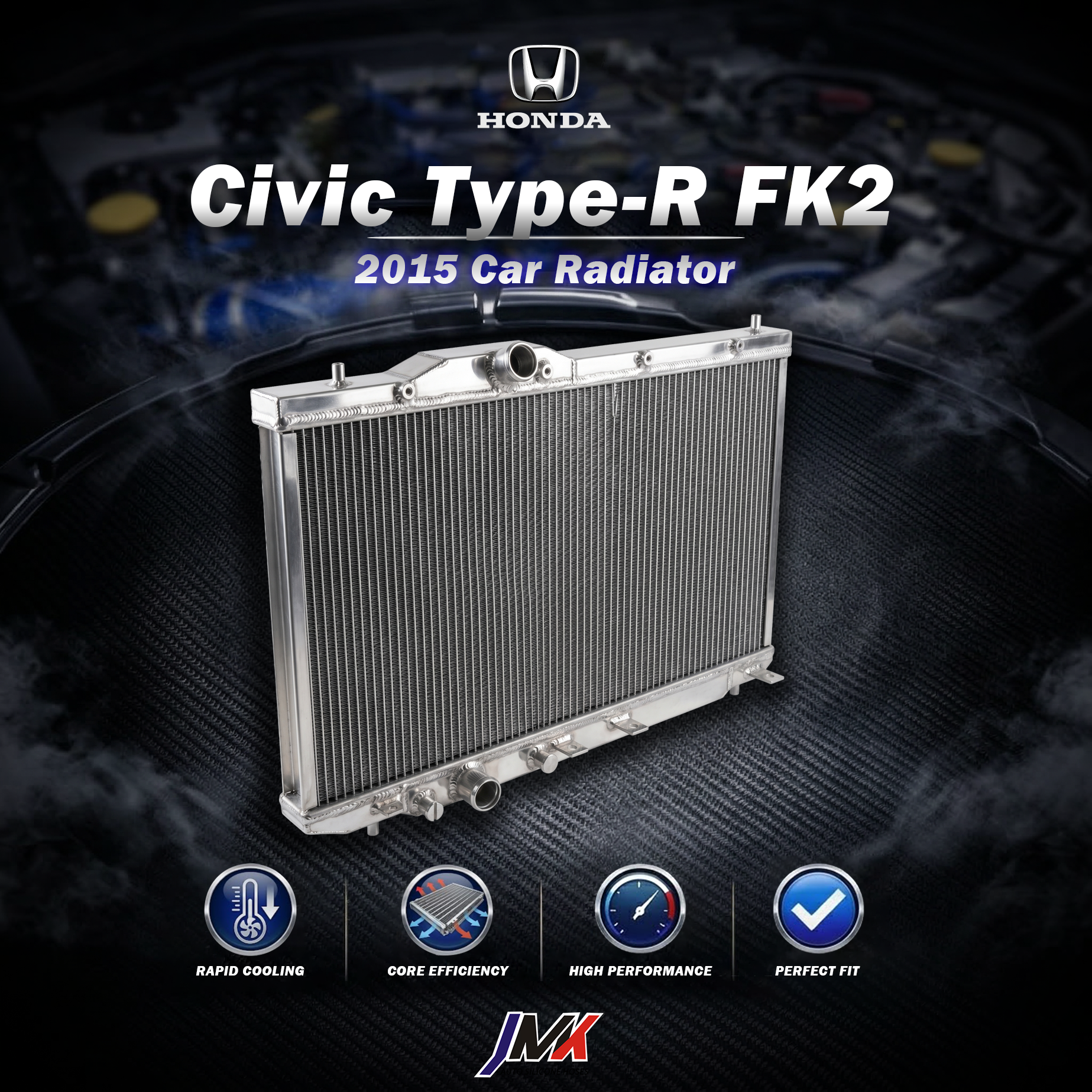 HONDA Civic Type-R FK2 2015 水箱 【JMK原廠正貨】HONDA Civic Type~R FK2 2015 汽車水箱 台灣現貨:圖片 1