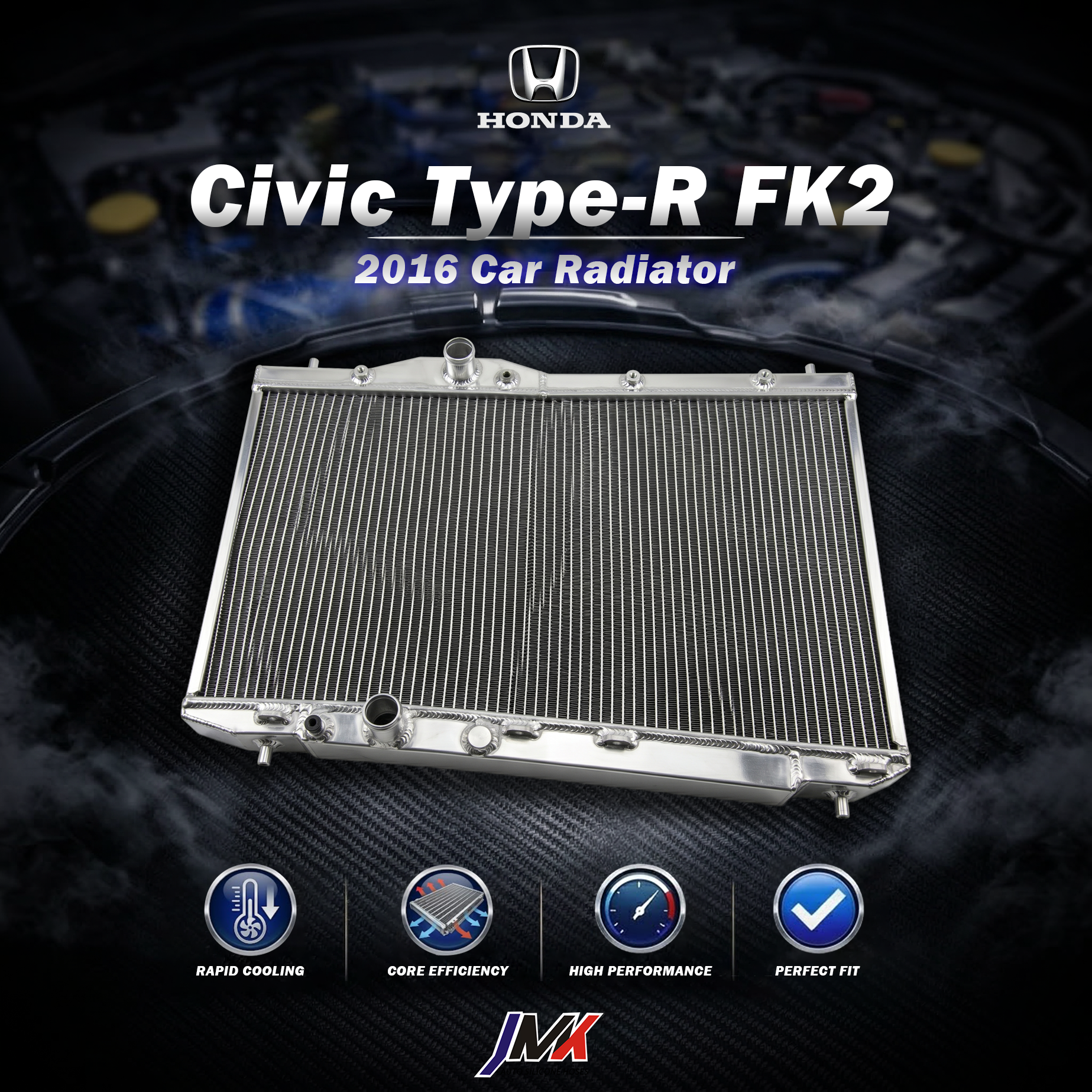 HONDA Civic Type-R FK2 2016 水箱 【JMK原廠正貨】HONDA Civic Type~R FK2 2016 汽車水箱 台灣現貨:圖片 1