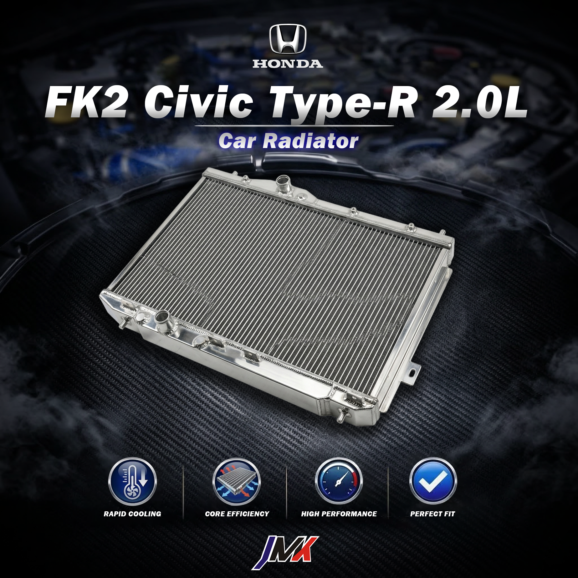 HONDA FK2 Civic Type-R 2.0L 水箱 【JMK原廠正貨】HONDA FK2 Civic Type~R 2.0L 汽車水箱 台灣現貨:圖片 1