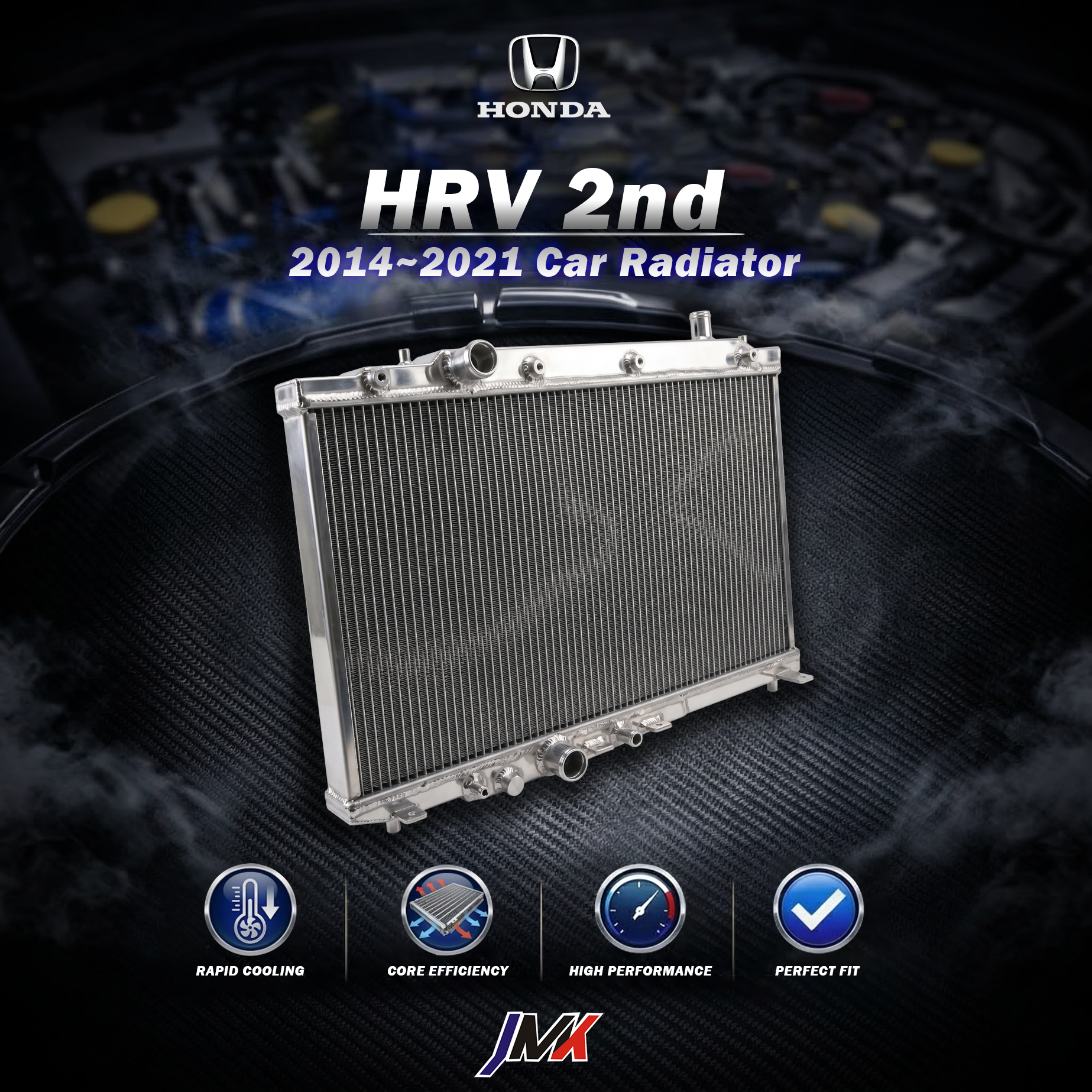 HONDA HRV 2代 2014-2021 水箱 【JMK原廠正貨】HONDA HRV 2代 2014~2021 汽車水箱 台灣現貨:圖片 1