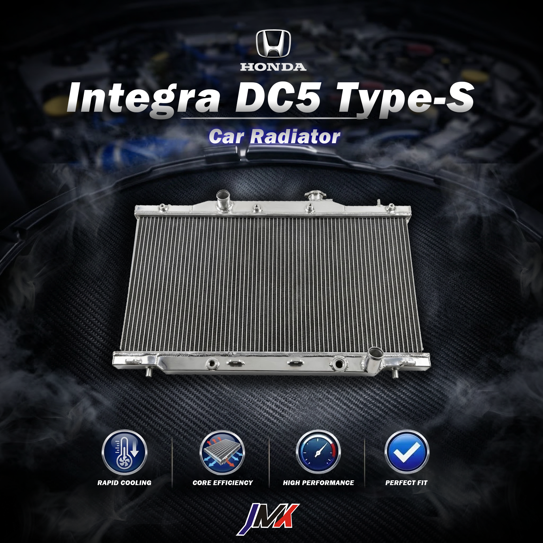 HONDA Integra DC5 Type-S 水箱 【JMK原廠正貨】HONDA Integra DC5 Type~S 汽車水箱 台灣現貨:圖片 1