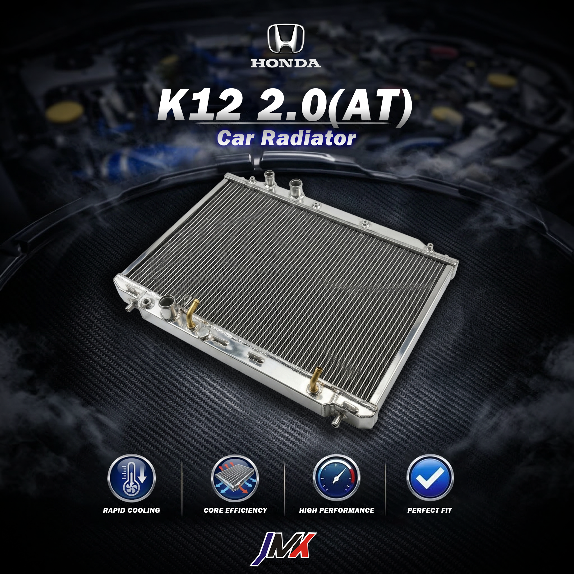 HONDA K12 2.0 自排 水箱 【JMK原廠正貨】HONDA K12 2.0 自排 汽車水箱 台灣現貨:圖片 1