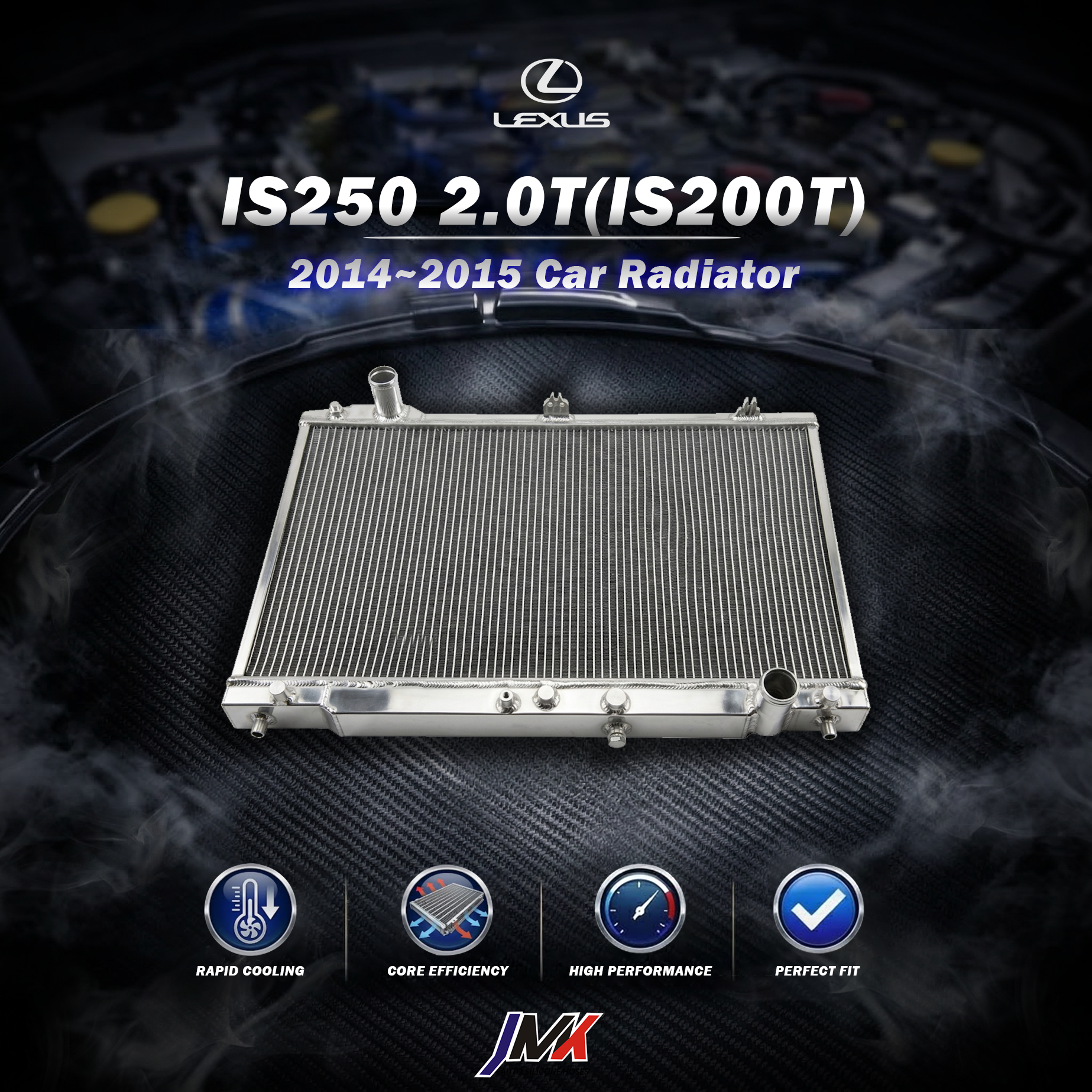Lexus IS250 2.0T 2014-2015 同IS200T 水箱 【JMK原廠正貨】Lexus IS250 2.0T 2014-2015 同IS200T 全鋁水箱 鋁製水箱 水箱 汽車改裝 台灣現貨:圖片 1