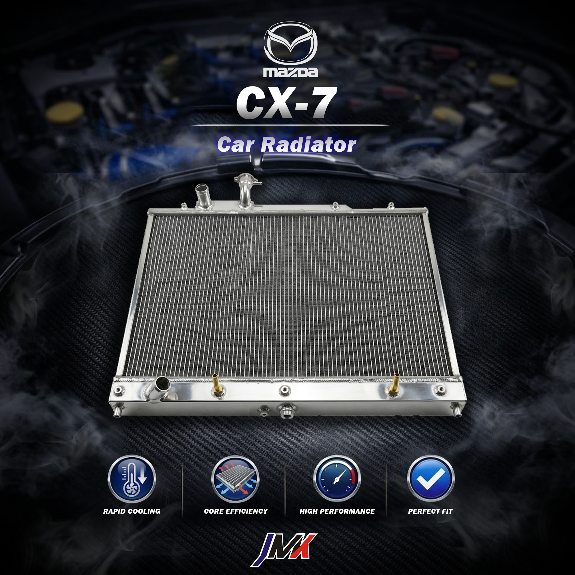 Mazda CX-7 水箱 【JMK原廠正貨】Mazda CX-7 全鋁水箱 鋁製水箱 水箱 汽車改裝 台灣現貨:圖片 1