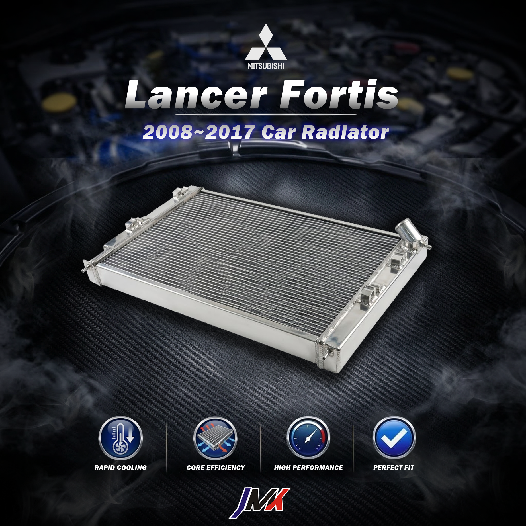 Mitsubishi Lancer Fortis 2008-2017 水箱 【JMK原廠正貨】Mitsubishi Lancer Fortis 2008-2017 全鋁水箱 鋁製水箱 水箱 汽車改裝 台灣現貨:圖片 1