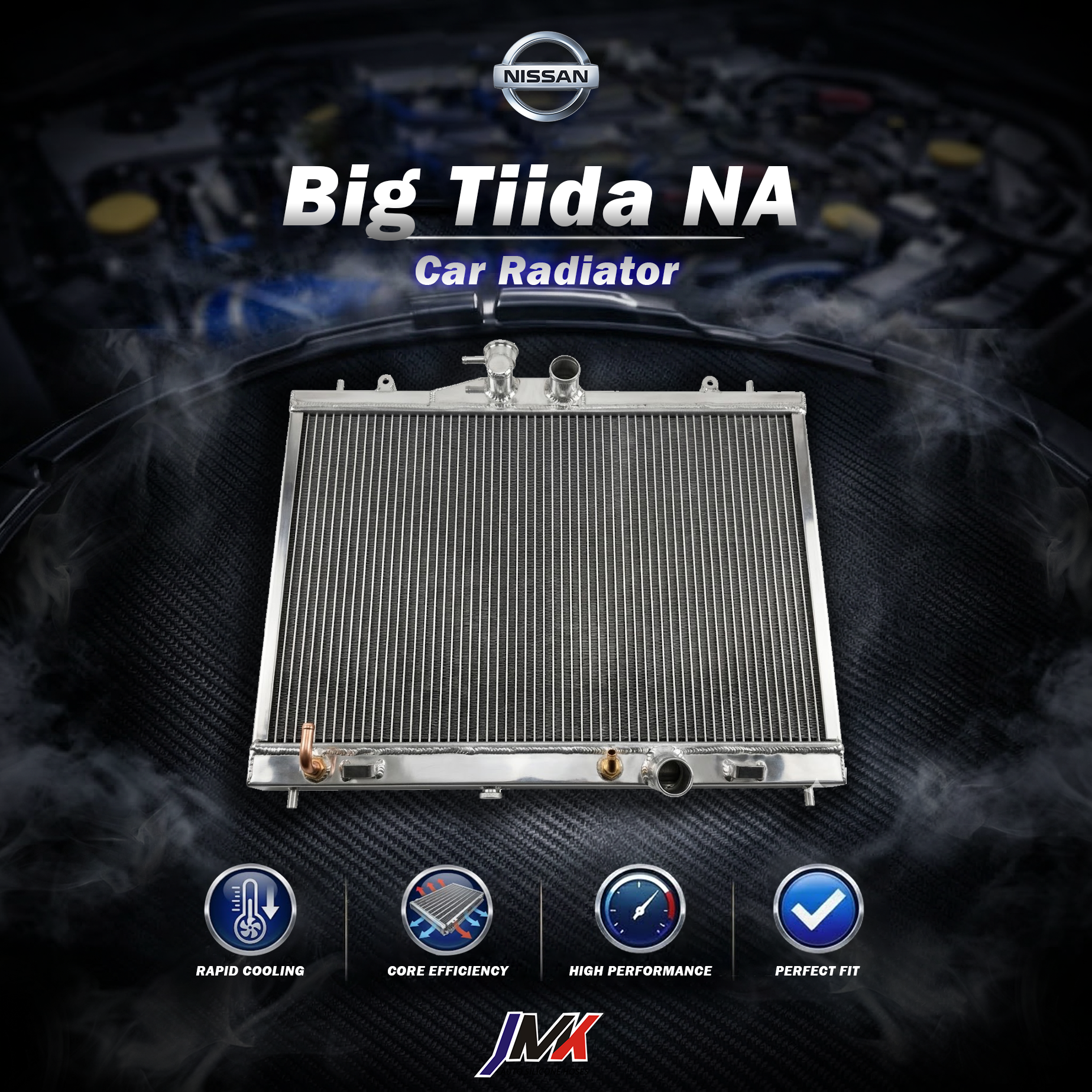 Nissan Big Tiida NA 水箱 【JMK原廠正貨】Nissan Big Tiida NA 汽車水箱 台灣現貨:圖片 1