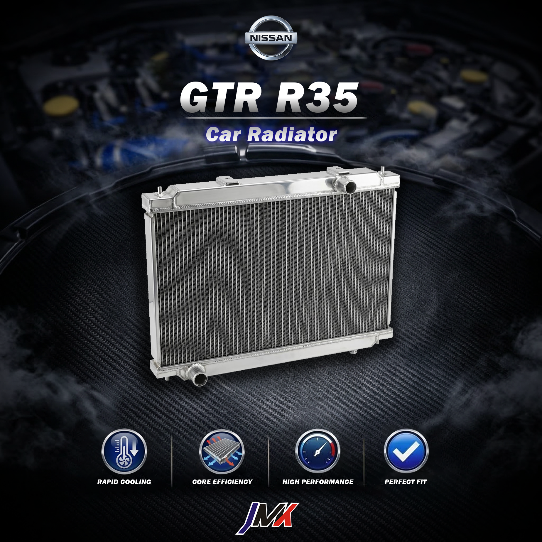 Nissan GTR R35 水箱 【JMK原廠正貨】Nissan GTR R35 汽車水箱 台灣現貨:圖片 1
