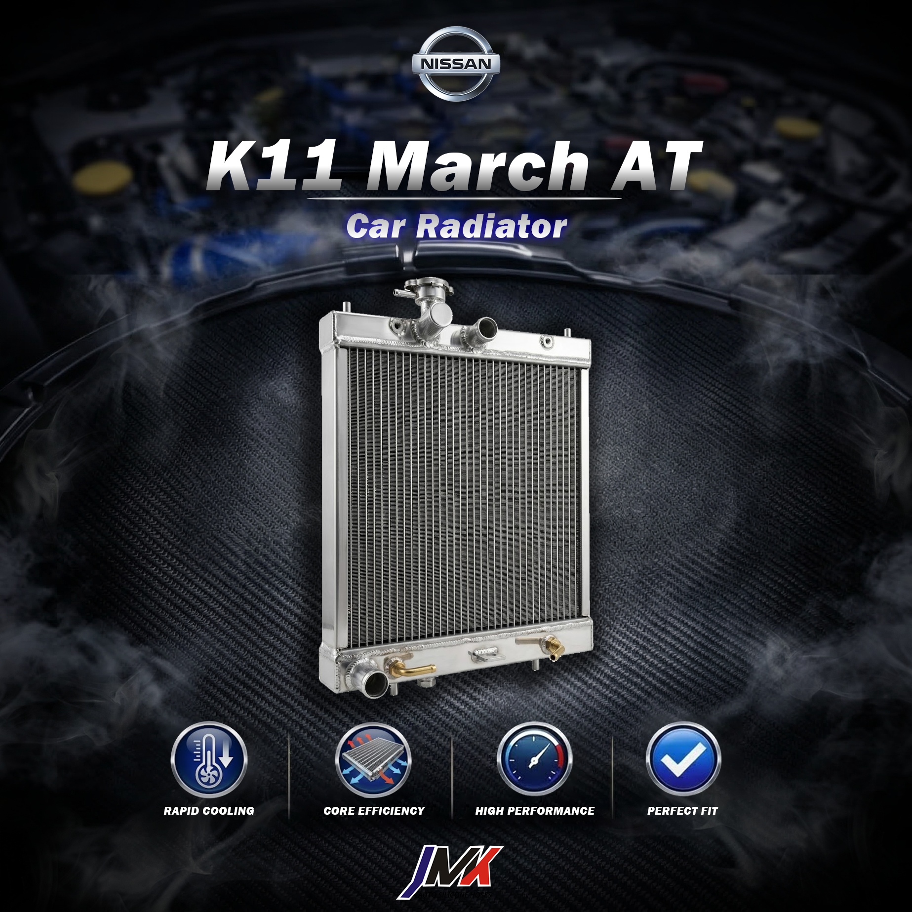 Nissan K11 March AT 水箱 【JMK原廠正貨】Nissan K11 March AT 汽車水箱 台灣現貨:圖片 1