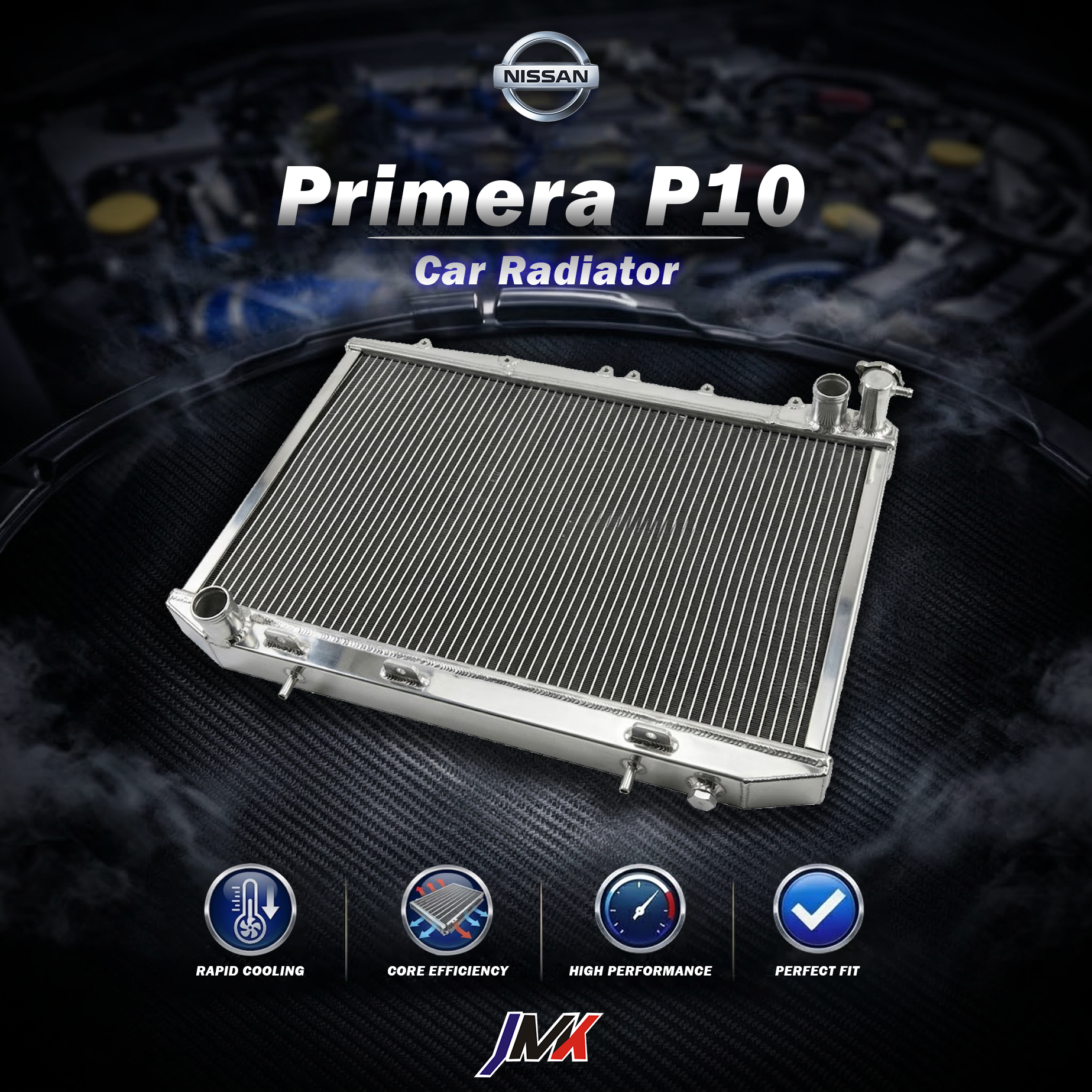 Nissan Primera P10 霹靂馬 水箱 【JMK原廠正貨】Nissan Primera P10 霹靂馬 汽車水箱 台灣現貨:圖片 1