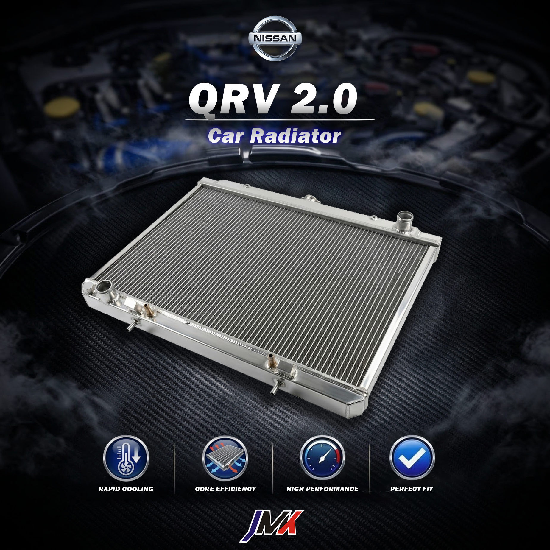 Nissan QRV 2.0 水箱 【JMK原廠正貨】Nissan QRV 2.0 汽車水箱 台灣現貨:圖片 1