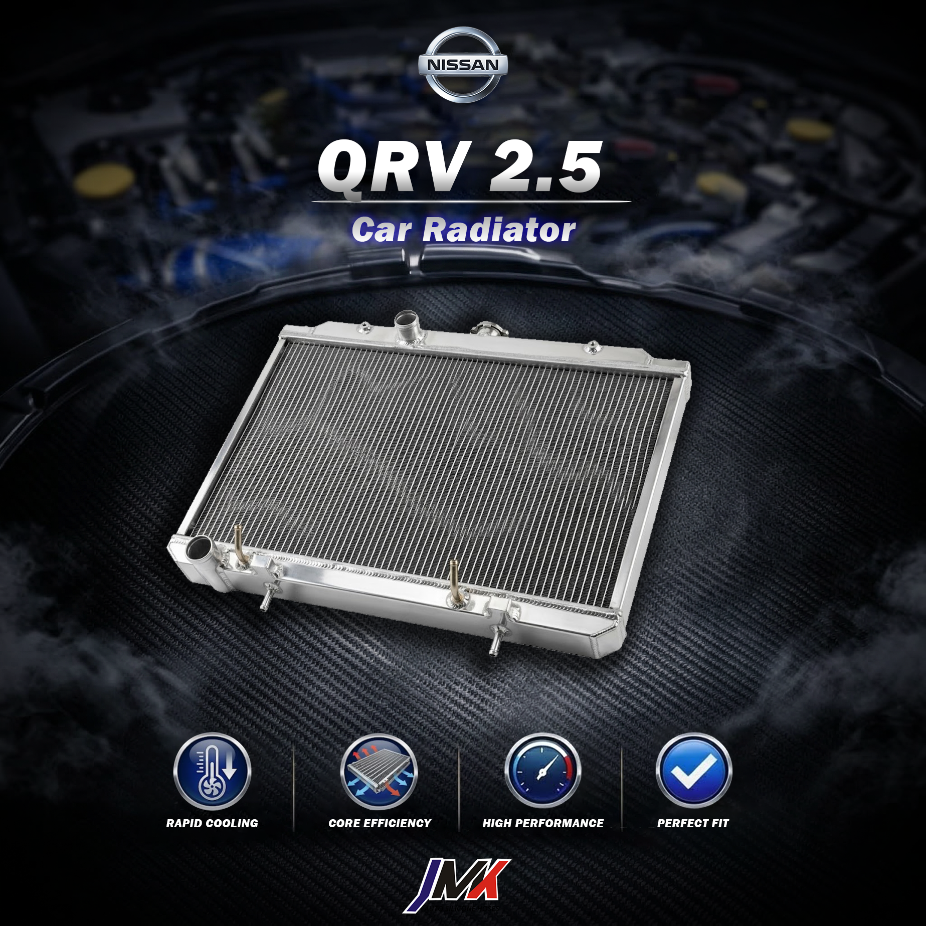 Nissan QRV 2.5 水箱 【JMK原廠正貨】Nissan QRV 2.5 汽車水箱 台灣現貨:圖片 1