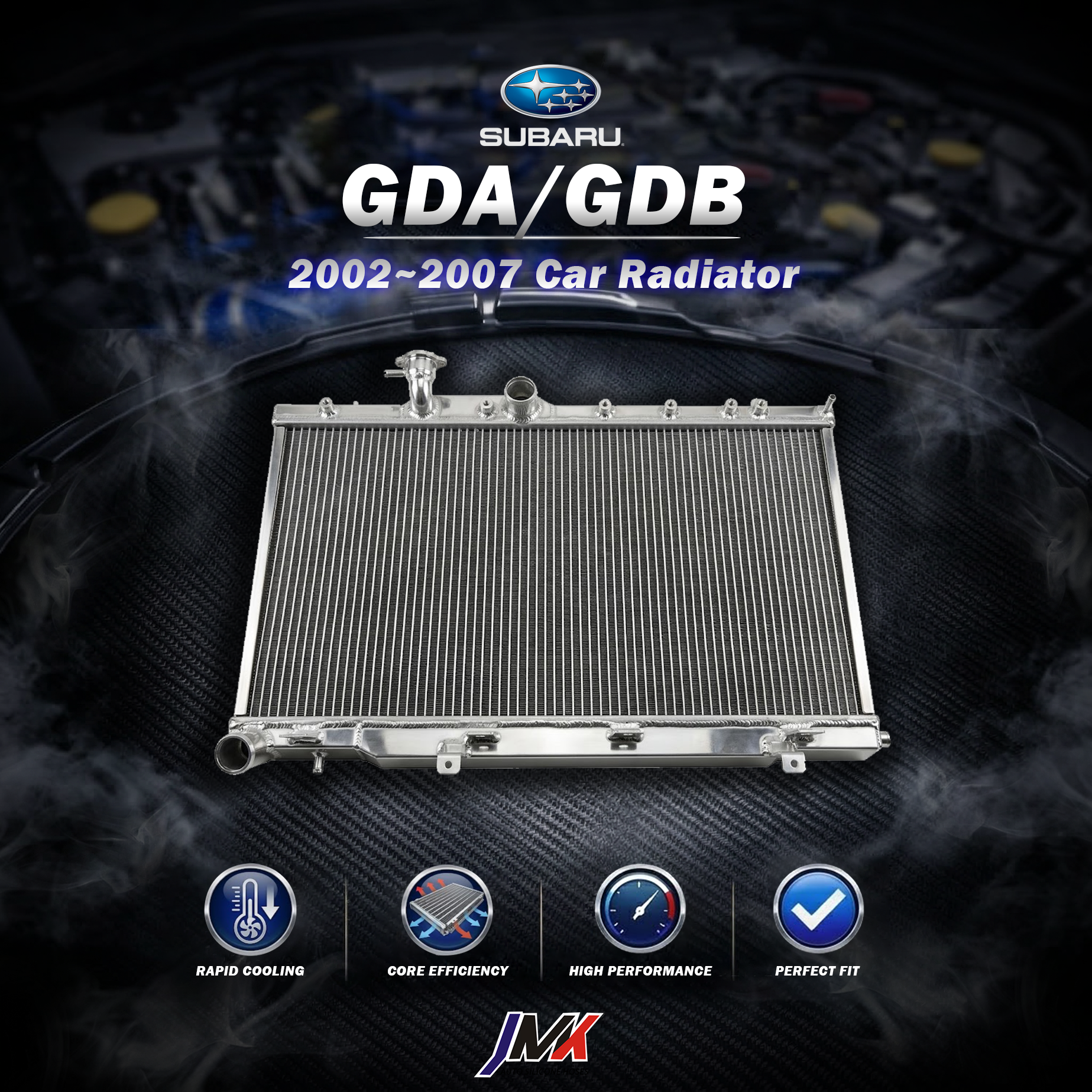 Subaru GDA-GDB 2002-2007 水箱 【JMK原廠正貨】Subaru GDA-GDB 2002-2007 全鋁水箱 鋁製水箱 水箱 汽車改裝 台灣現貨:圖片 1