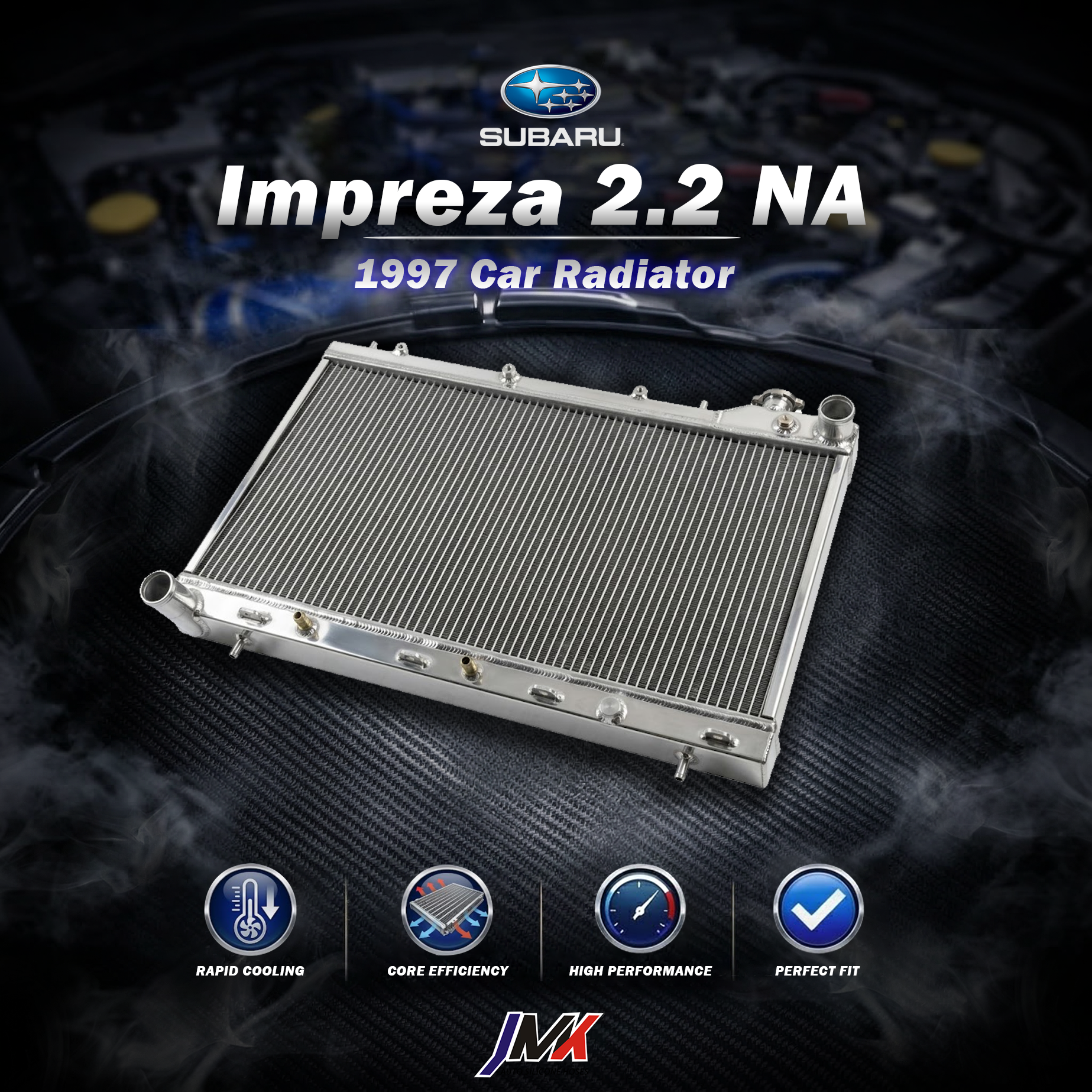 Subaru Impreza 2.2 NA 1997 水箱 【JMK原廠正貨】Subaru Impreza 2.2 NA 1997 全鋁水箱 鋁製水箱 水箱 汽車改裝 台灣現貨:圖片 1