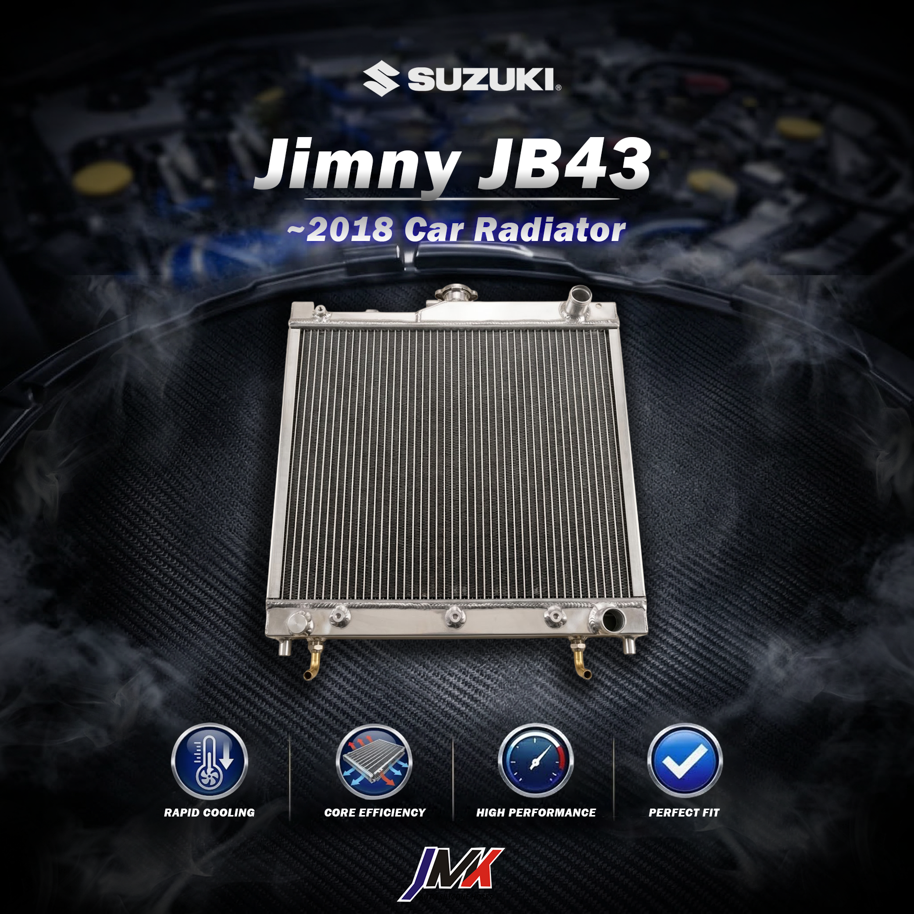 Suzuki Jimny JB43 -2018 水箱 【JMK原廠正貨】Suzuki Jimny JB43 -2018 全鋁水箱 鋁製水箱 水箱 汽車改裝 台灣現貨:圖片 1