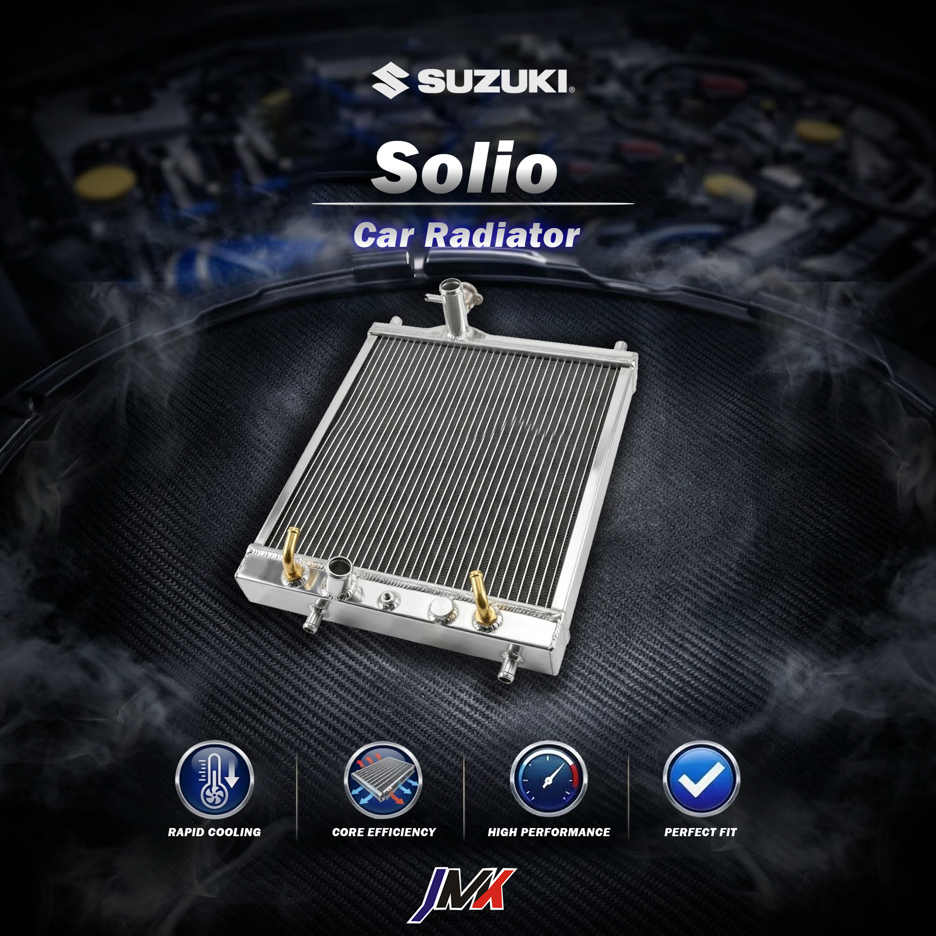 Suzuki Solio 水箱 【JMK原廠正貨】Suzuki Solio 全鋁水箱 鋁製水箱 水箱 汽車改裝 台灣現貨:圖片 1