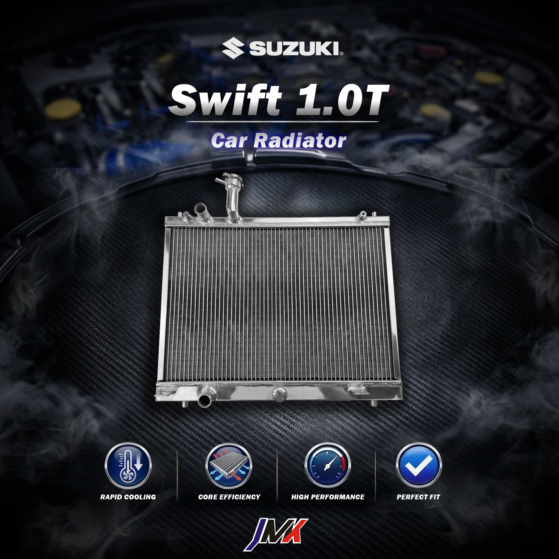 Suzuki Swift 1.0T 水箱 【JMK原廠正貨】Suzuki Swift 1.0T 全鋁水箱 鋁製水箱 水箱 汽車改裝 台灣現貨:圖片 1