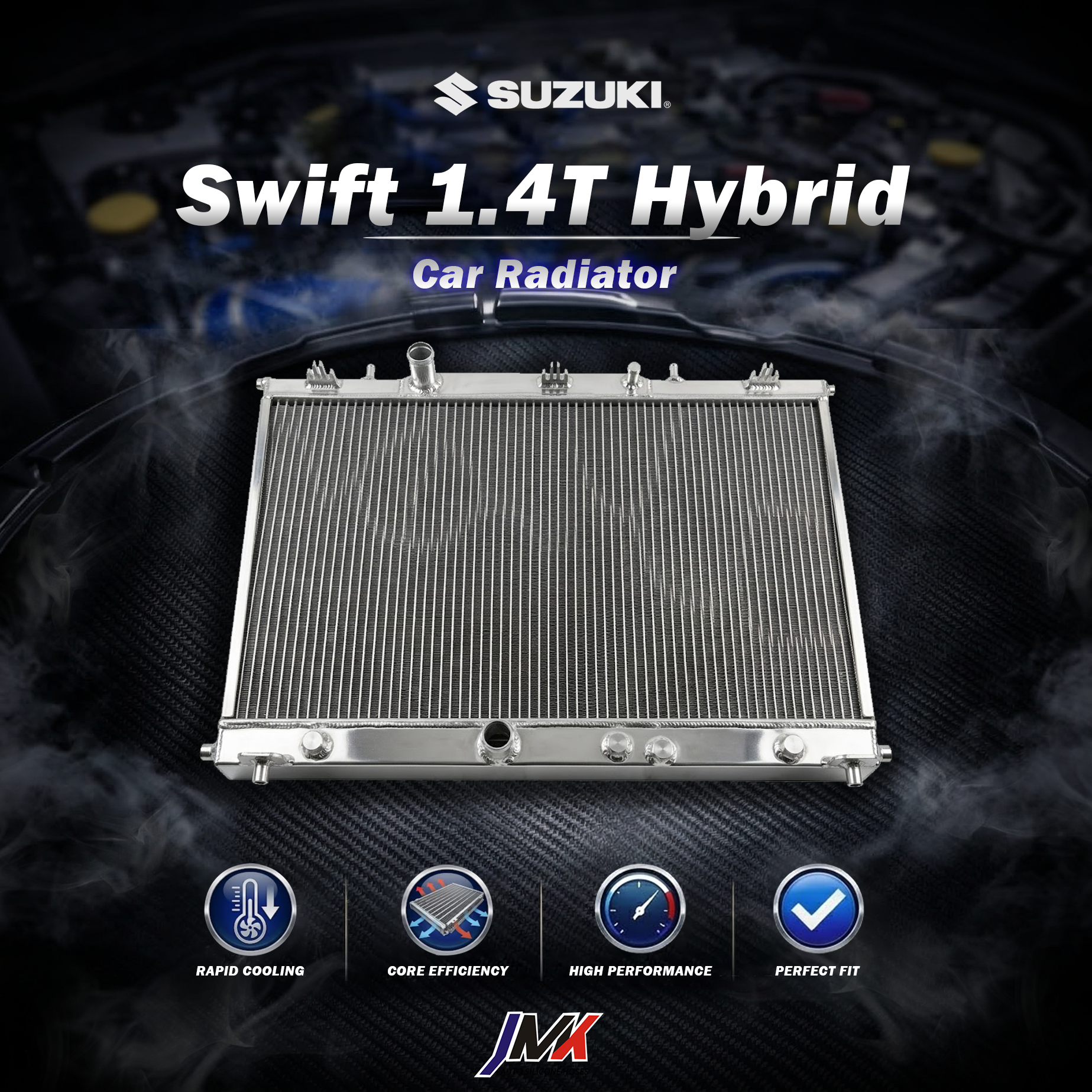 Suzuki Swift 1.4T 油電版 水箱 【JMK原廠正貨】Suzuki Swift 1.4T 油電版 全鋁水箱 鋁製水箱 水箱 汽車改裝 台灣現貨:圖片 1