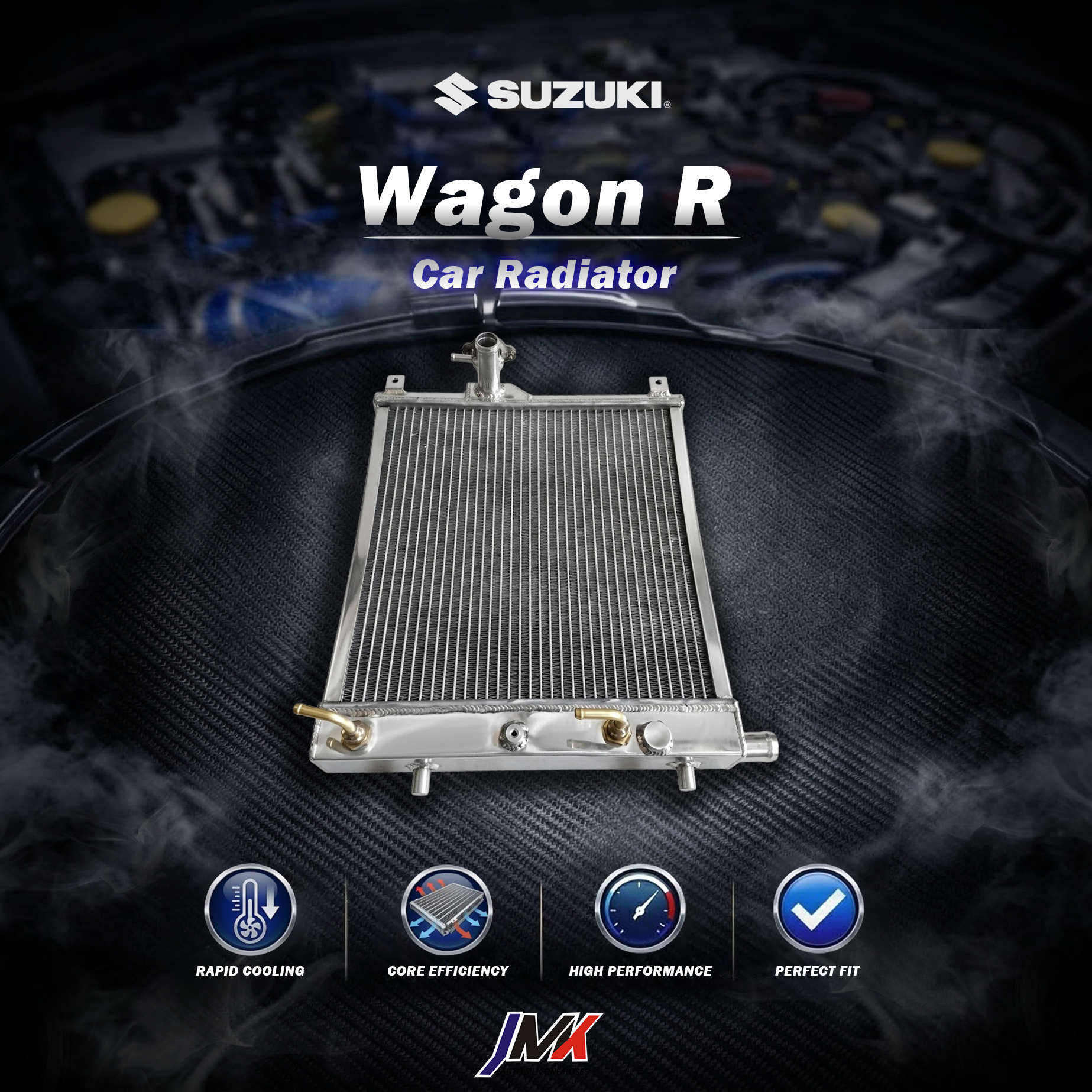 Suzuki Wagon R 水箱 【JMK原廠正貨】Suzuki Wagon R 全鋁水箱 鋁製水箱 水箱 汽車改裝 台灣現貨:圖片 1