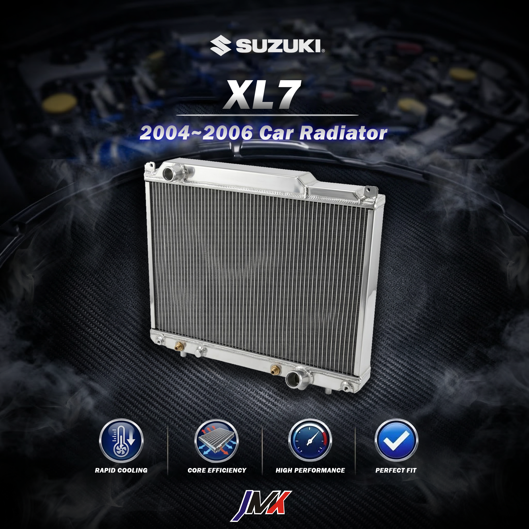 Suzuki XL7 2004-2006 水箱 【JMK原廠正貨】Suzuki XL7 2004-2006 全鋁水箱 鋁製水箱 水箱 汽車改裝 台灣現貨:圖片 1