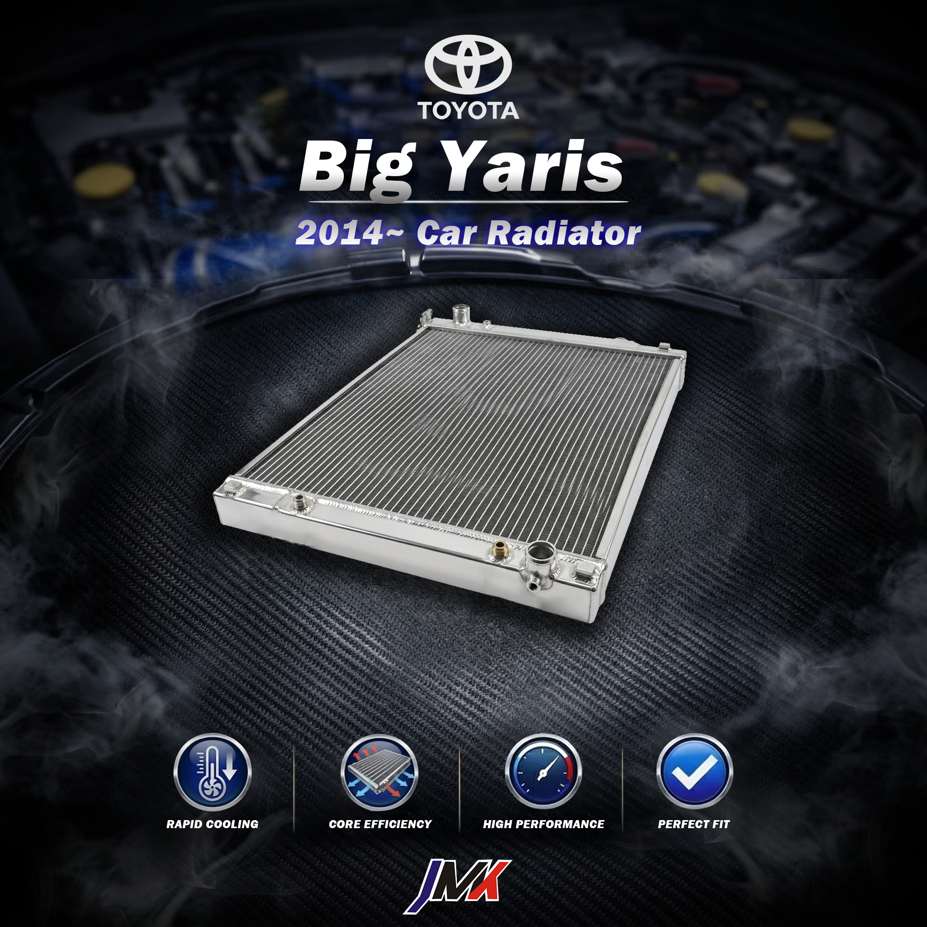 Toyota Big Yaris 2014-水箱 【JMK原廠正貨】Toyota Big Yaris 2014- 汽車水箱 台灣現貨:圖片 1