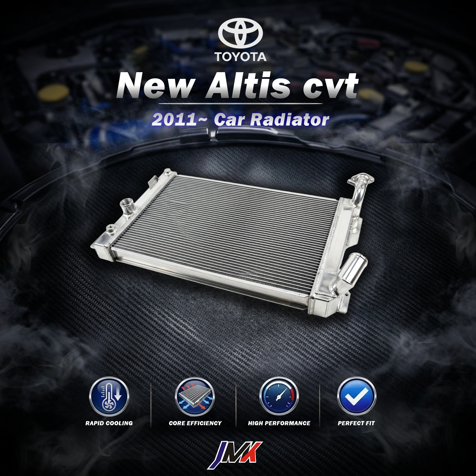 Toyota New Altis cvt 2011- 水箱 【JMK原廠正貨】Toyota New Altis cvt 2011~ 汽車水箱 台灣現貨:圖片 1