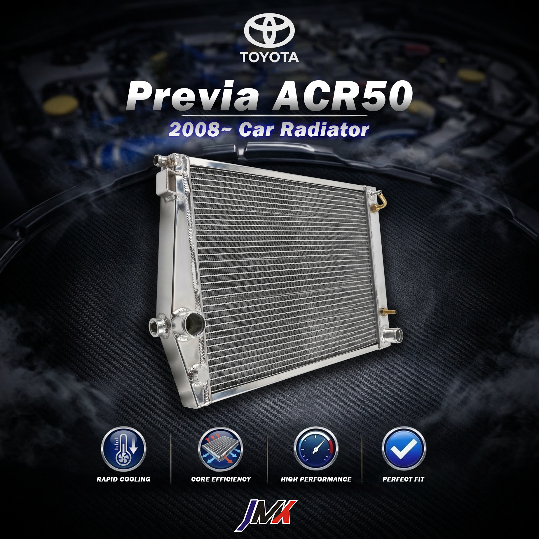 Toyota Previa ACR50 2008-水箱 【JMK原廠正貨】Toyota Previa MCR30 06-08 汽車水箱 台灣現貨:圖片 1