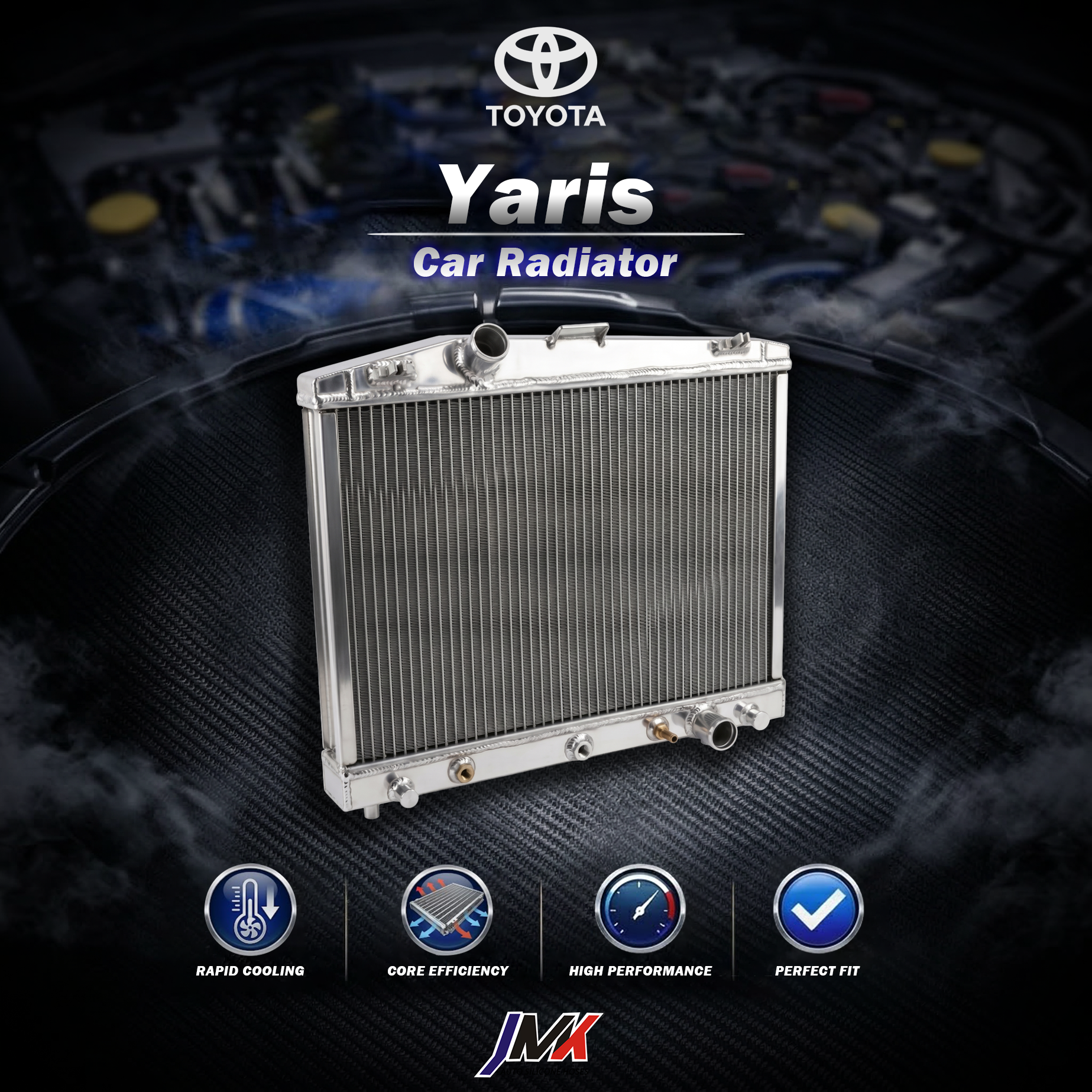 Toyota Yaris水箱 【JMK原廠正貨】Toyota Yaris 汽車水箱 台灣現貨:圖片 1