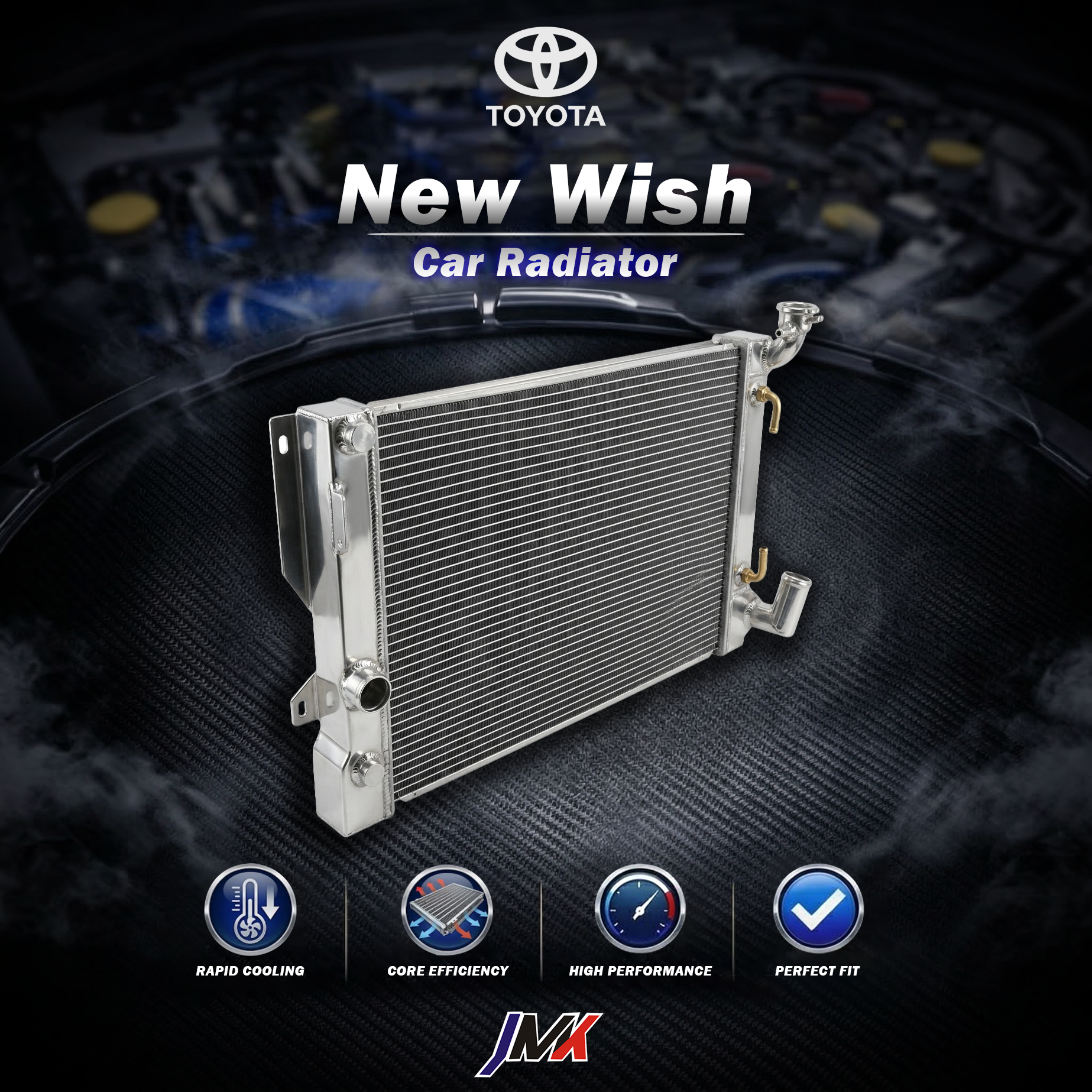 Toyota new wish 水箱 【JMK原廠正貨】Toyota new wish 汽車水箱 台灣現貨:圖片 1